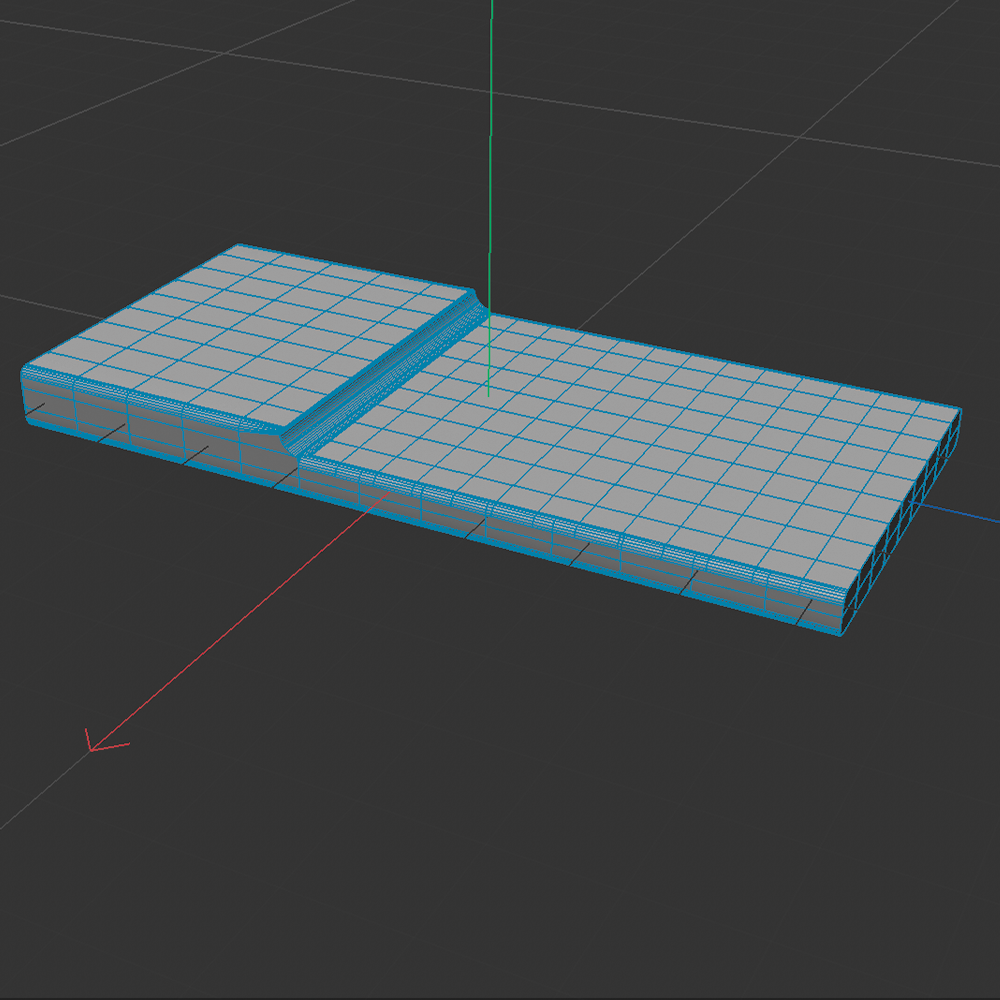 Initial attempt at shaping a model of the TV remote.