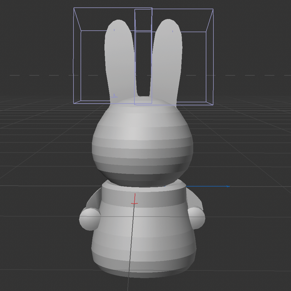 Another attempt at creating the Miffy speaker, this time using the spline tool to help me create more specific shapes. I created the ears, the body, and the arms each with a different spline. 