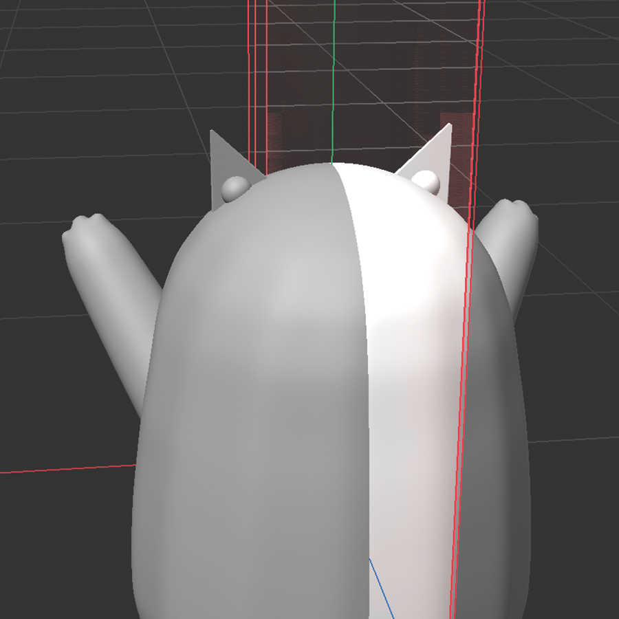 Back view of the ears, so you can see the real ears and the cat ears.