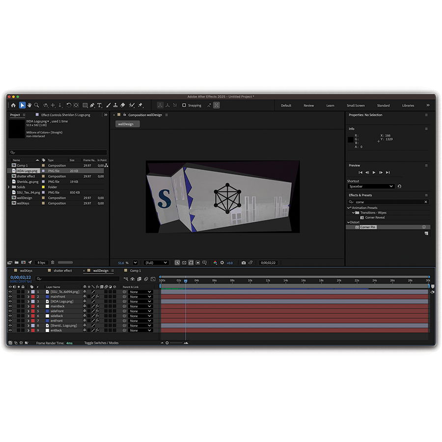 View of the final frame of the animation.