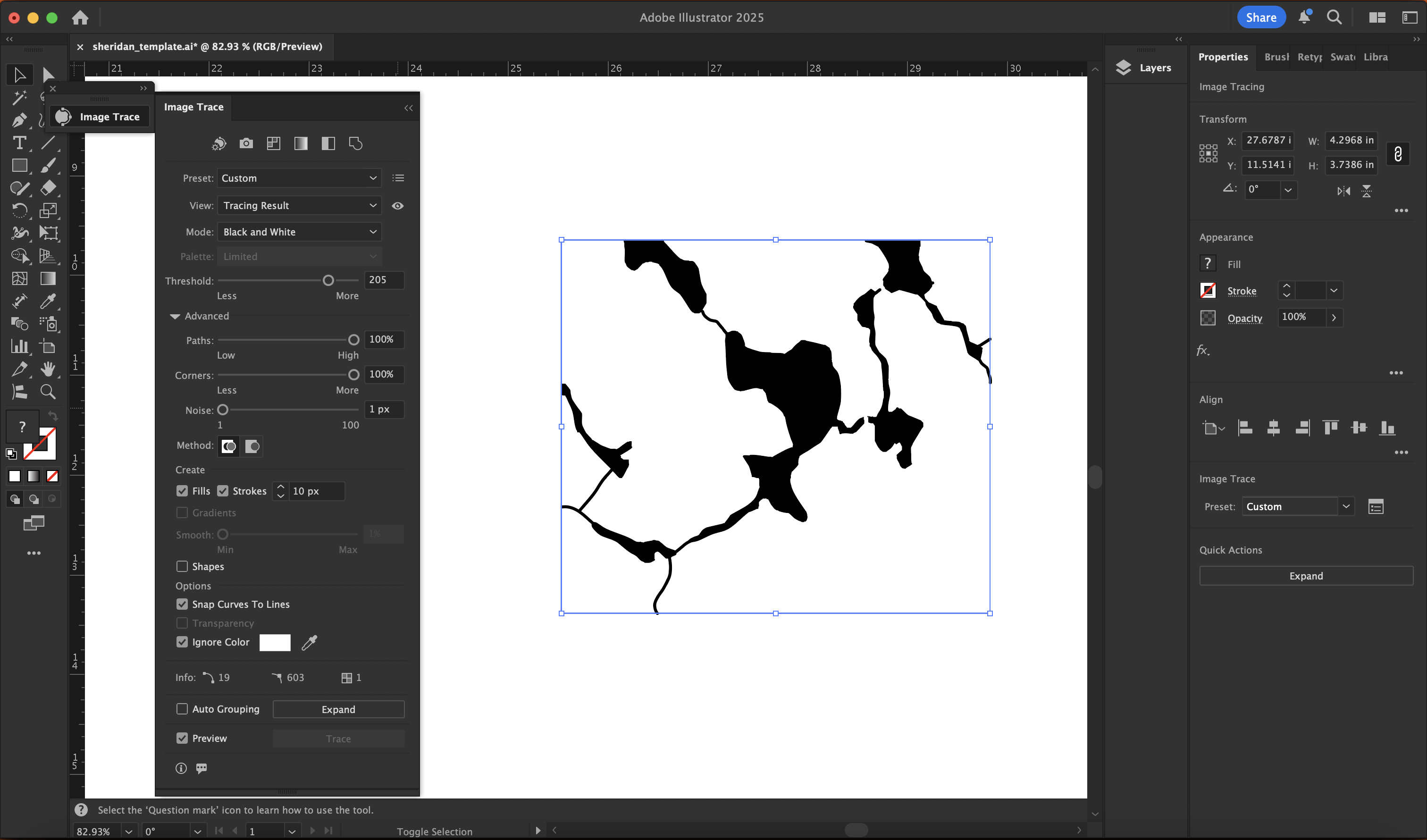 Experimenting with different settings, such as the threshold, paths, and corners, to see what will give me the best results.