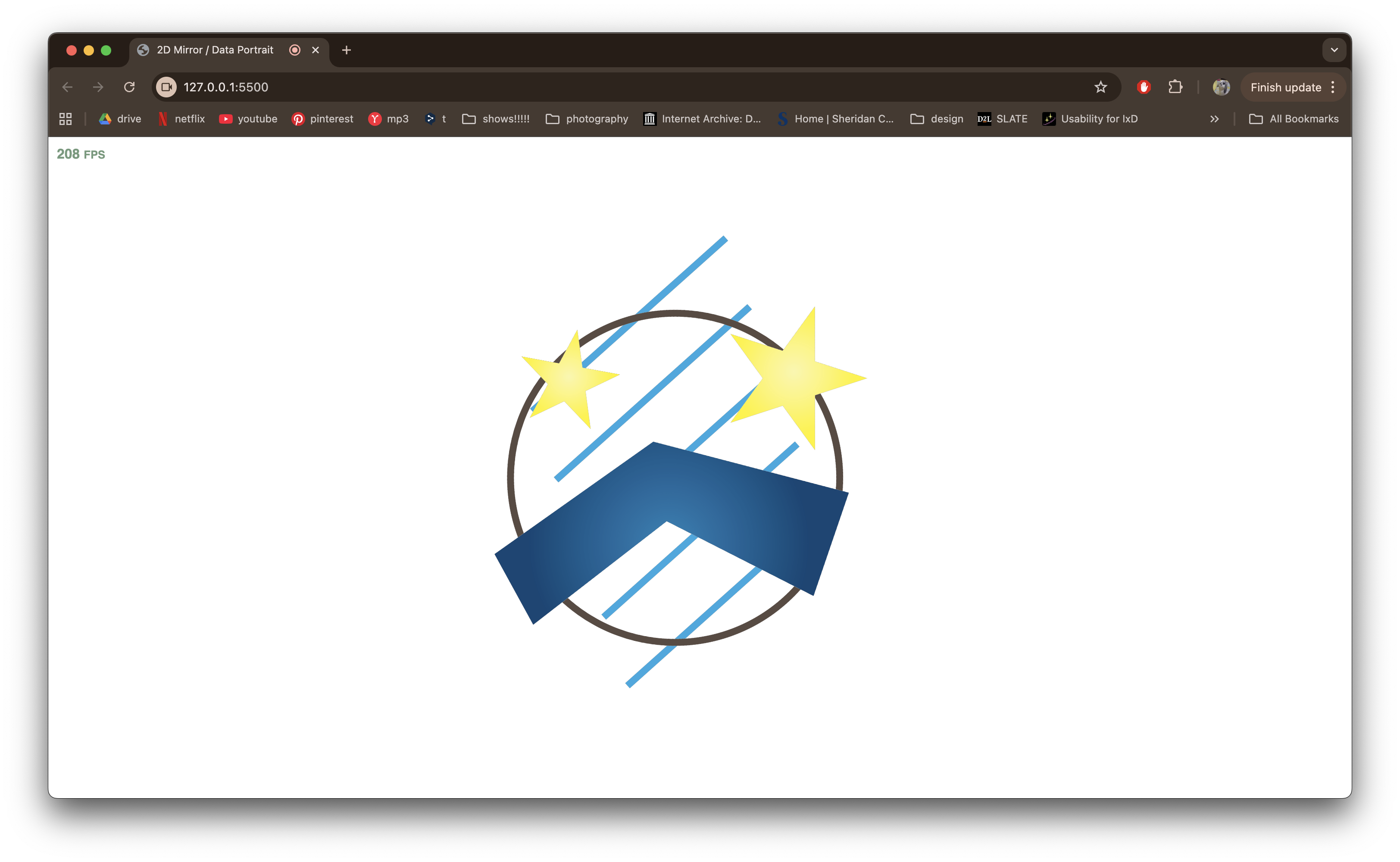 Default state of my third composition on the website.